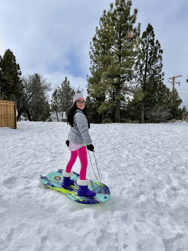 Sledding is one of the top things to do with little kids in Big Bear